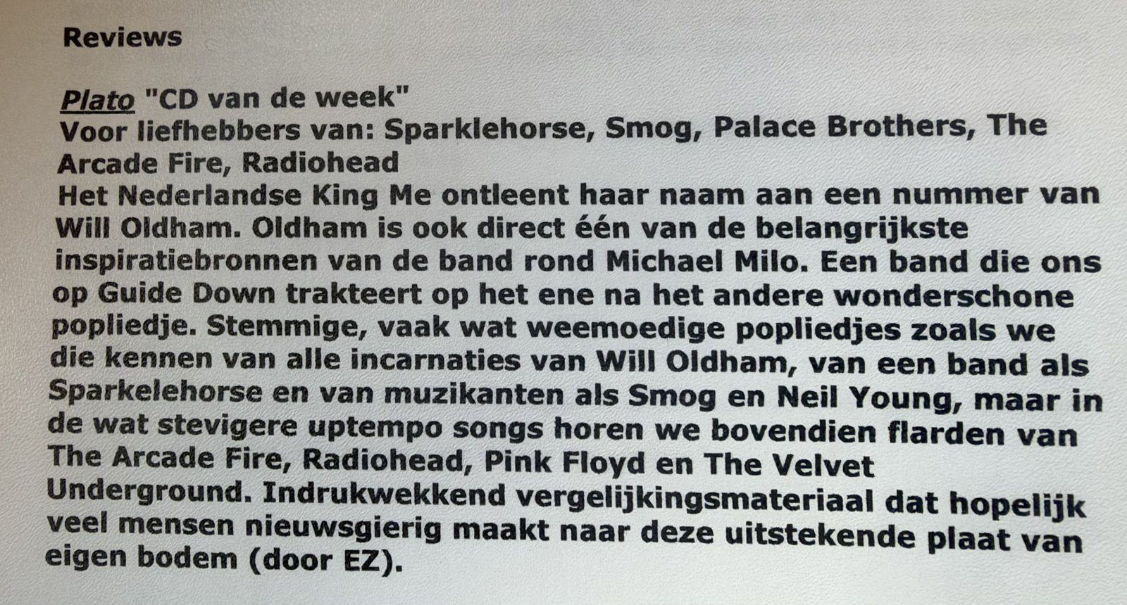 Knipsel: CD van de week