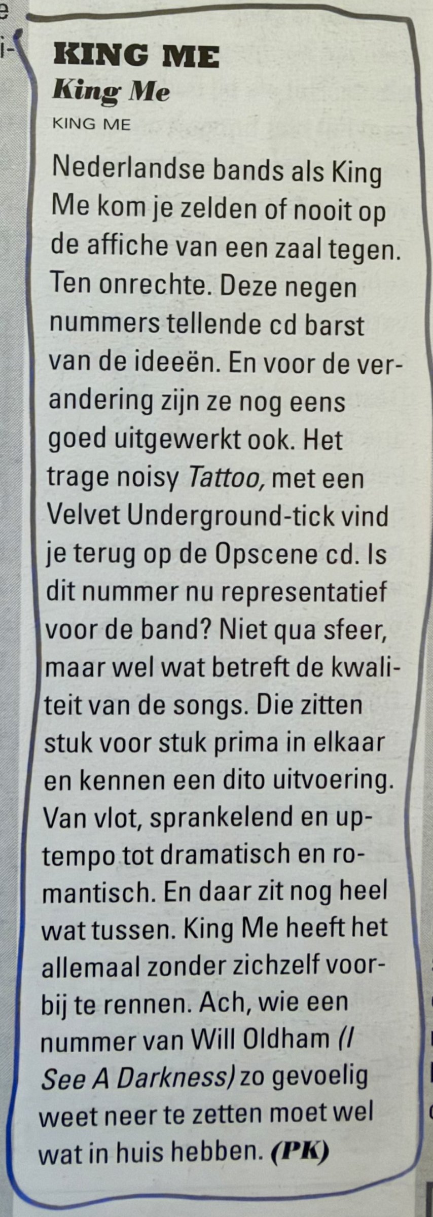 Knipsel: Ten onrechte