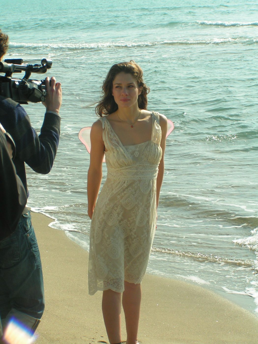 La bella Cristina op het strand